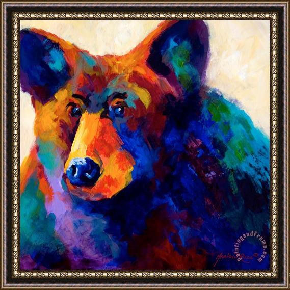 Marion Rose Beary Nice - Black Bear Framed Painting