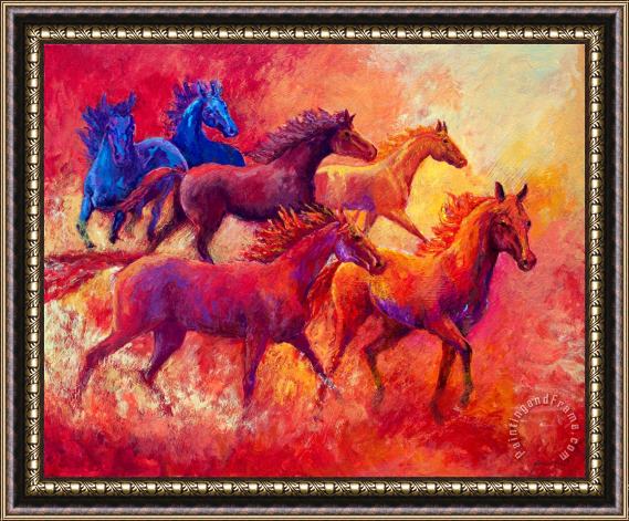 Marion Rose Bring the Mares Home Framed Painting