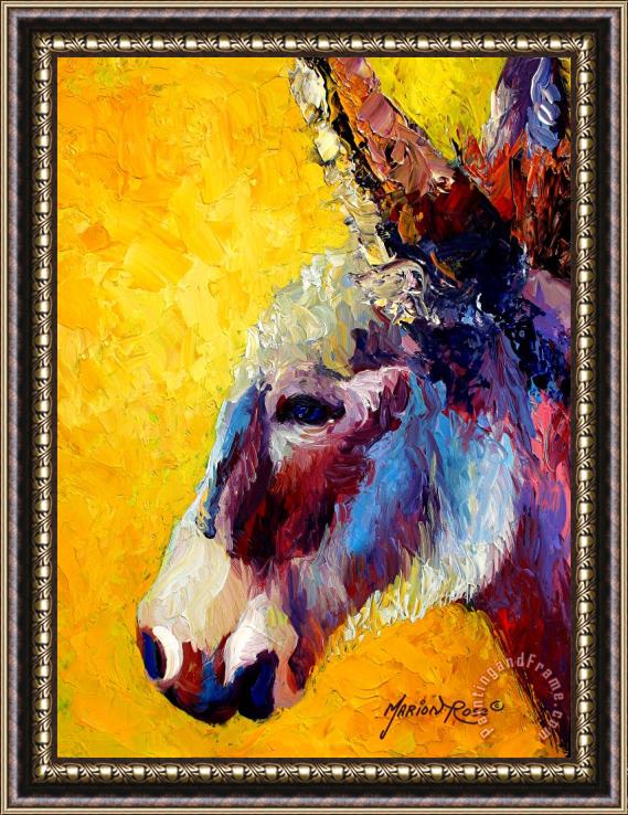 Marion Rose Burro Study II Framed Painting