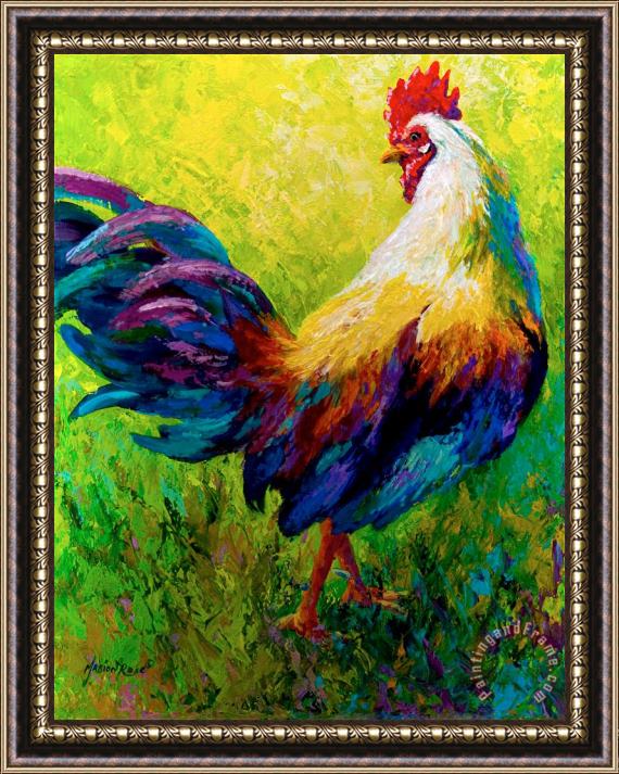 Marion Rose CEO Of The Ranch - Rooster Framed Painting