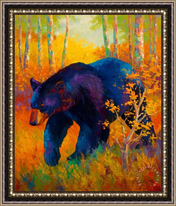 Marion Rose In To Spring - Black Bear Framed Painting