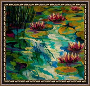 A Pond in The Morvan Framed Prints - Lily Pond II by Marion Rose