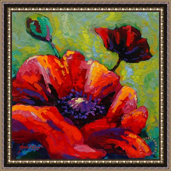 Marion Rose Poppy I Framed Painting