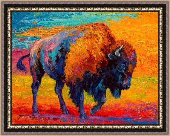Marion Rose Spirit Of The Prairie - Bison Framed Print