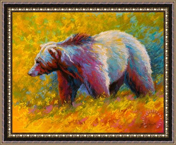 Marion Rose The Wandering One - Grizzly Bear Framed Painting