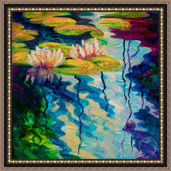 Marion Rose Water Lilies I Framed Painting