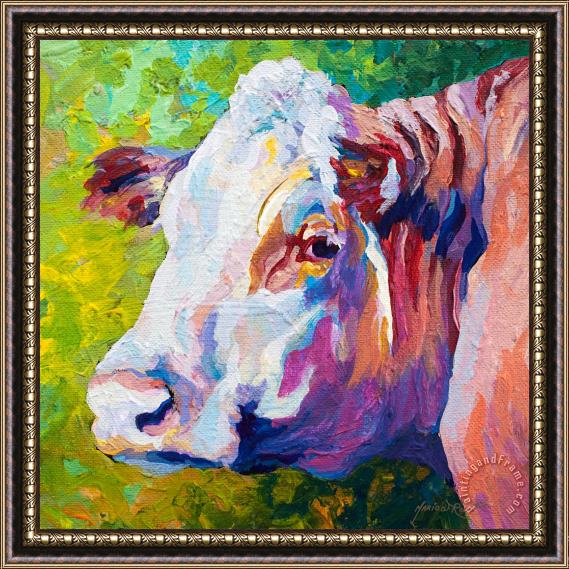 Marion Rose White Face Cow Framed Print