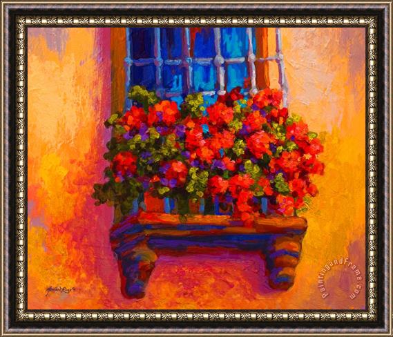 Marion Rose Window Box Framed Painting