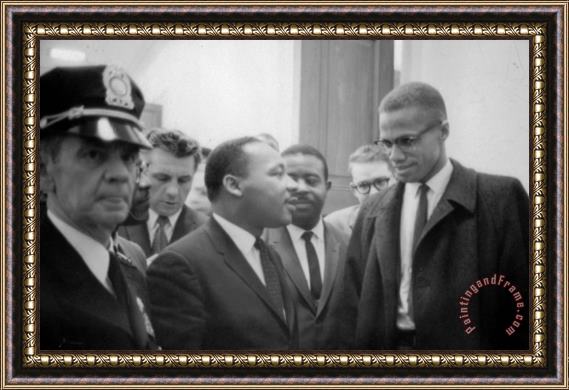 Marion S Trikoskor Martin Luther King Jnr 1929-1968 And Malcolm X Malcolm Little - 1925-1965 Framed Print