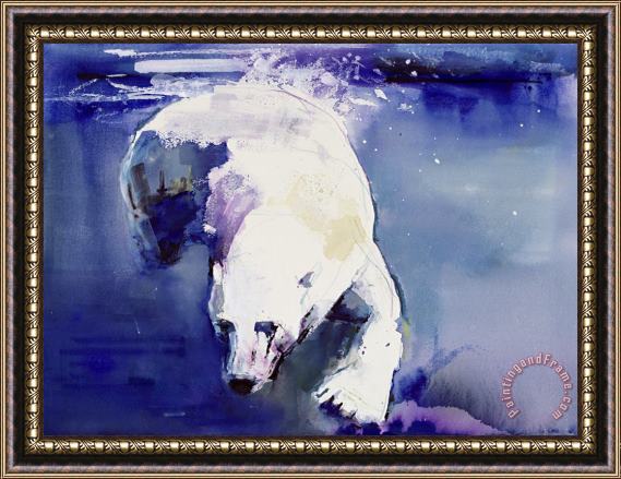 Mark Adlington Underwater Bear Framed Print