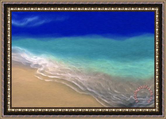 Mark Lawrence Beach Scene 7. Abstract Ocean Art Framed Painting
