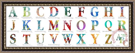 Mark Lawrence Bible Verse Alphabet Poster Framed Painting