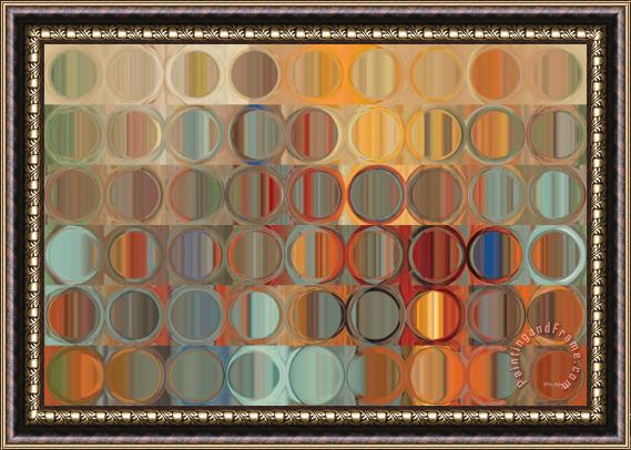 Mark Lawrence Circles and Squares 15 Abstract Fine Art Framed Painting