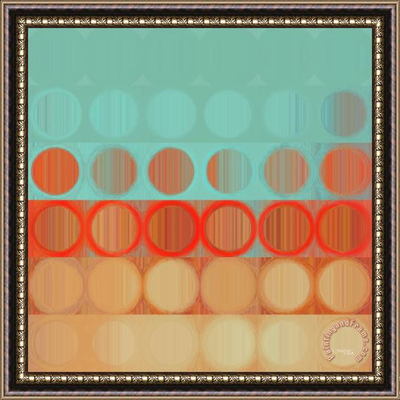 Mark Lawrence Circles And Squares 23. Modern Abstract Fine Art Framed Painting