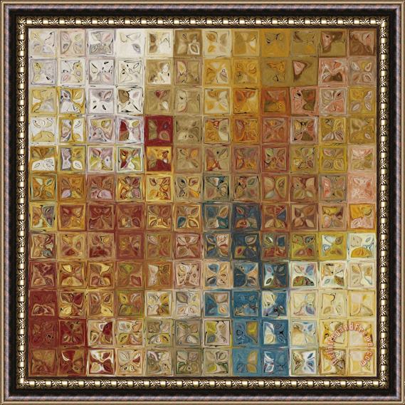 Mark Lawrence Tile Art 5 2013 Modern Mosaic Tile Art Painting Framed Print