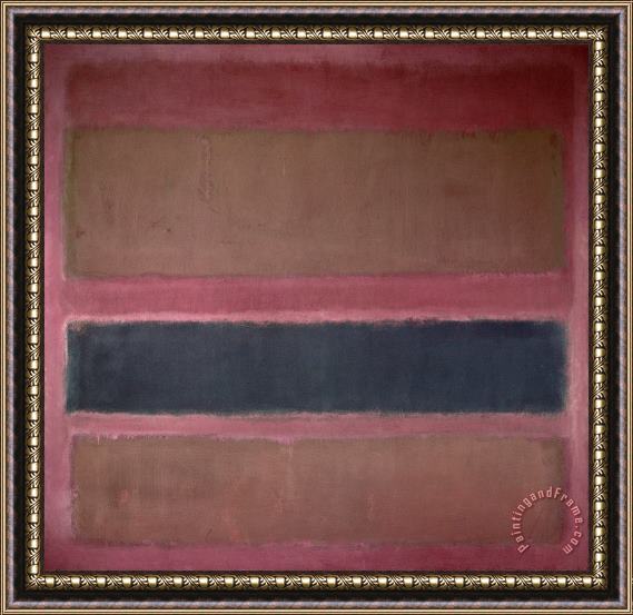 Mark Rothko No. 18 (brown And Black on Plum), 1958 Framed Painting