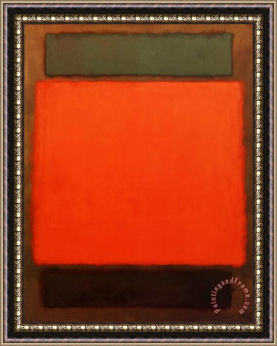 Mark Rothko Orange Brown Framed Painting