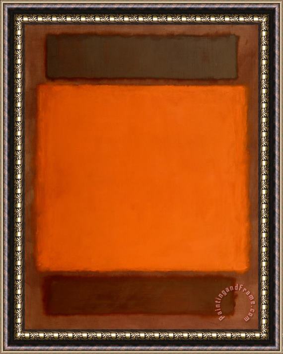 Mark Rothko Orange, Brown Framed Painting