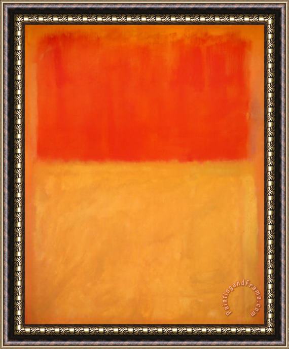 Mark Rothko Twentieth Century Art Masterpieces Mark Rothko Orange And Tan Framed Painting