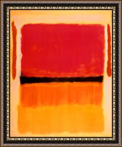 Untitled Framed Prints - Untitled Violet Black Orange Yellow on White And Red 1949 by Mark Rothko