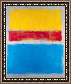 Untitled Framed Prints - Untitled Yellow Red And Blue by Mark Rothko