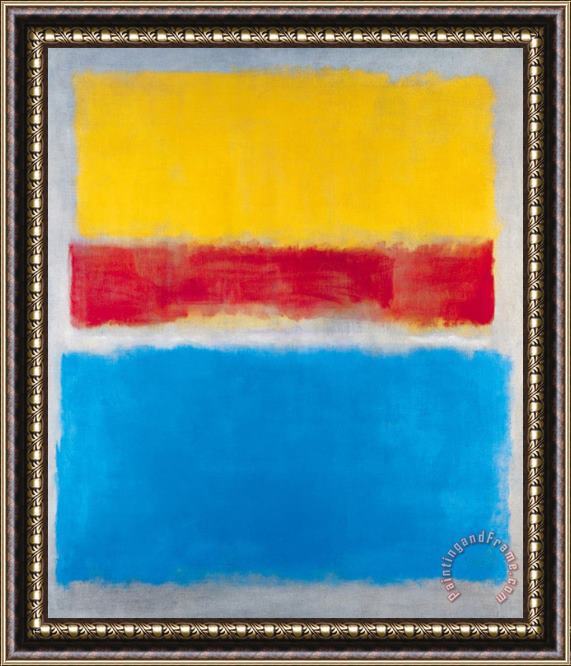 Mark Rothko Untitled Yellow Red And Blue Framed Painting