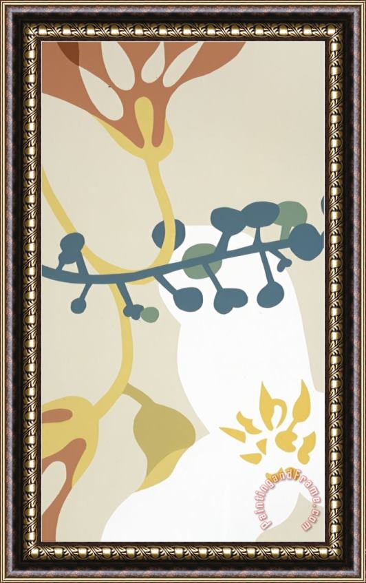 Mary Calkins Dancing Flowers III Framed Painting