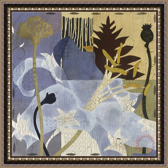 Mary Calkins Lilies Lavender I Framed Print