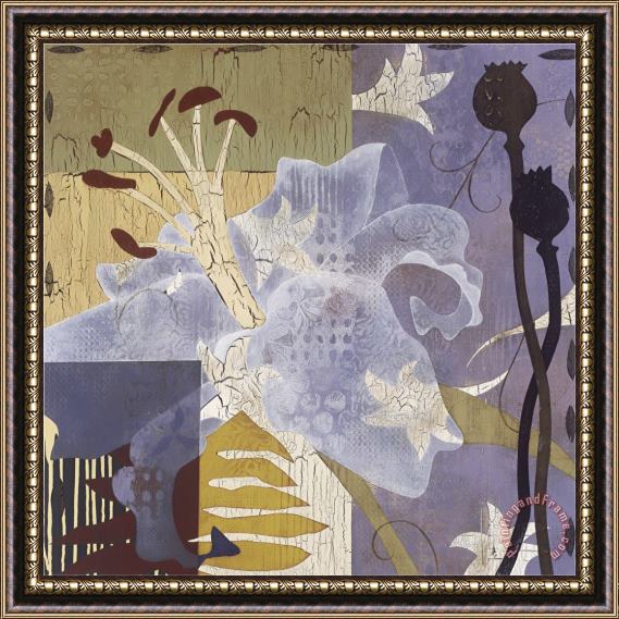 Mary Calkins Lilies Lavender II Framed Print