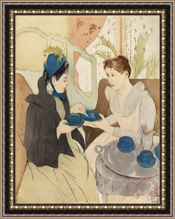 Mary Cassatt Afternoon Tea Party Framed Print