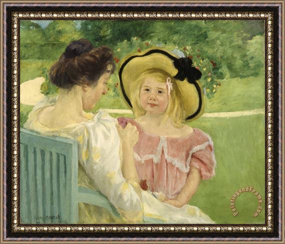Mary Cassatt In The Garden Framed Print