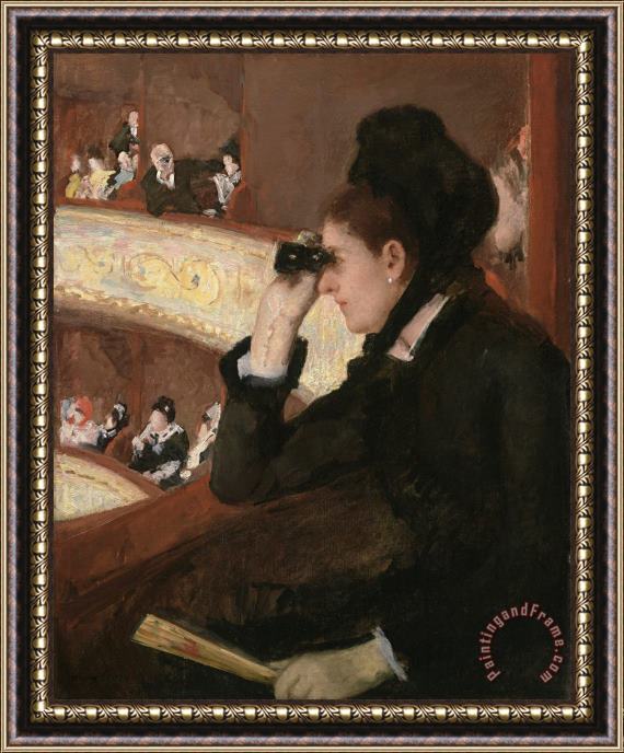 Mary Cassatt In The Loge Framed Painting
