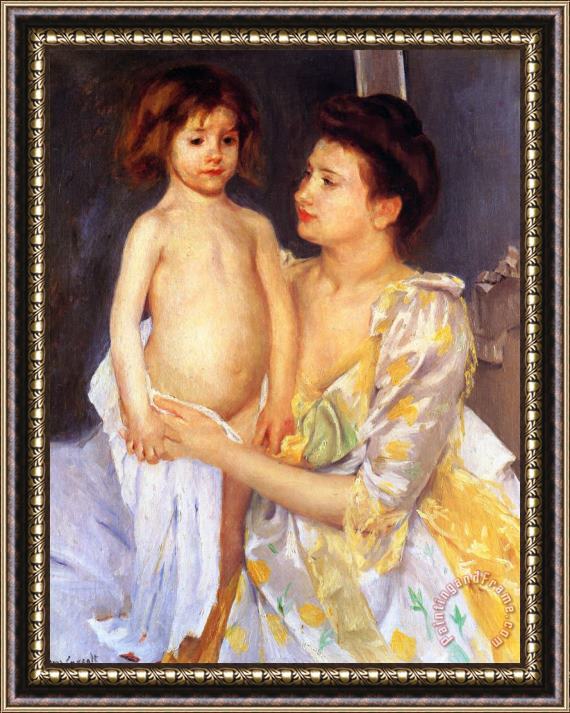 Mary Cassatt Jules Being Dried by His Mother Framed Print