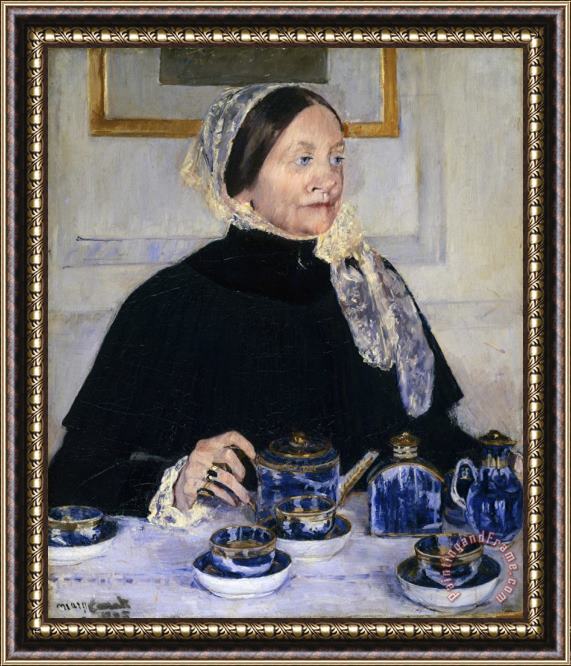 Mary Cassatt Lady at The Tea Table Framed Painting