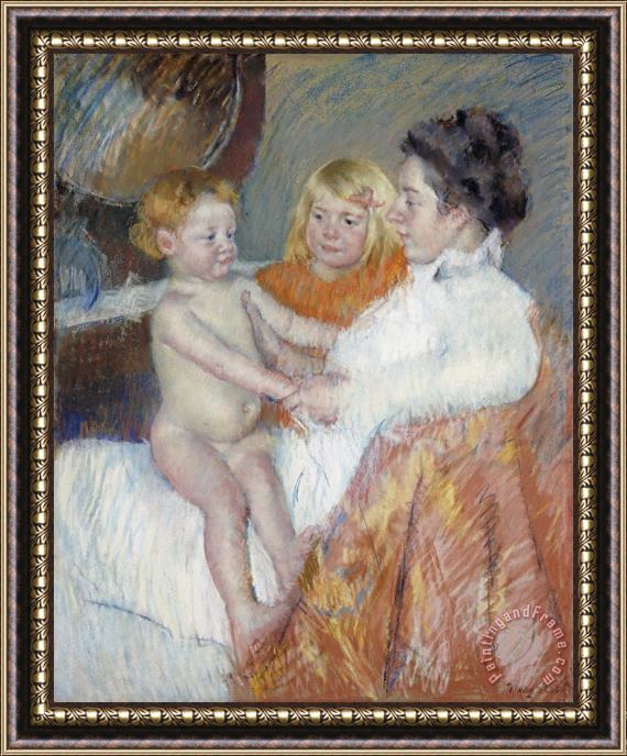 Mary Cassatt Mother, Sara And The Baby Framed Print