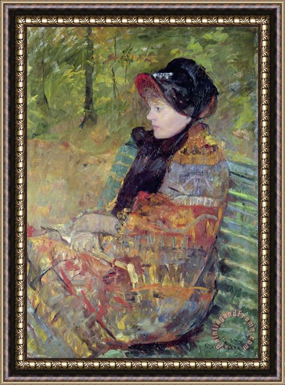 Mary Cassatt Portrait of Mlle C. Lydia Cassatt Framed Painting