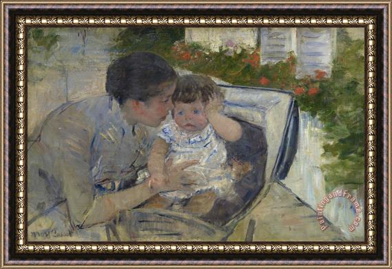 Mary Cassatt Susan Comforting The Baby Framed Painting