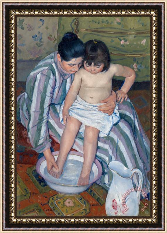 Mary Cassatt The Child's Bath Framed Painting