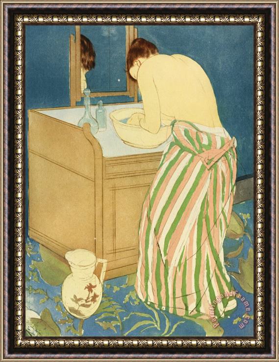 Mary Cassatt Woman Bathing Framed Print