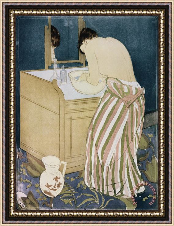 Mary Cassatt Woman Washing Hands Framed Painting