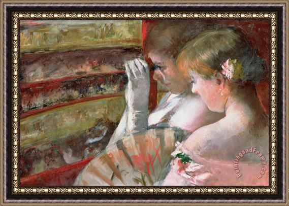 Mary Stevenson Cassatt In The Box Framed Painting
