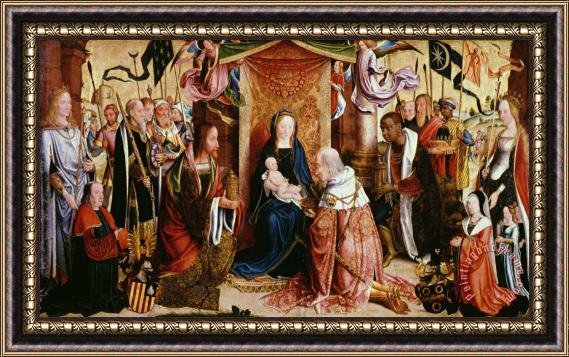 Master of Saint Severin The Adoration of the Kings Framed Print