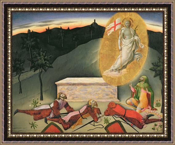 Master of the Osservanza The Resurrection Framed Painting