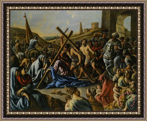 Mathieu Le Nain Christ Carrying The Cross Framed Painting