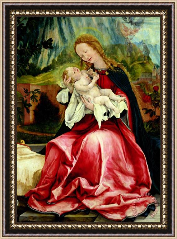 Matthias Grunewald The Virgin And Child, From The Isenheim Altarpiece Framed Painting