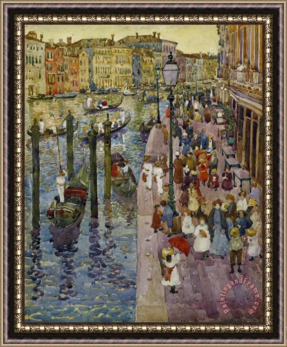 Maurice Brazil Prendergast The Grand Canal, Venice Framed Painting