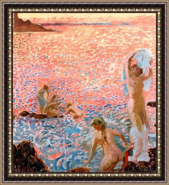 Maurice Denis Baigneuses Au Crepuscule Framed Painting