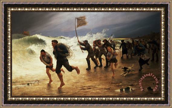 Maurice Poirson The Rescue Framed Print