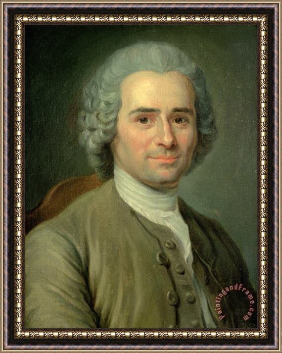 Maurice-Quentin de La Tour Jean Jacques Rousseau (1712 78) Framed Painting