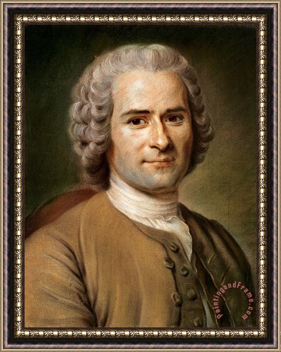 Maurice-Quentin de La Tour Jean Jacques Rousseau (1712 78) Framed Print